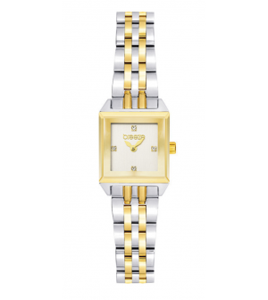 Γυναικείο Ρολόι Breeze Impress 712531.1, Μπαταρίας, 18x25.8mm, Δίχρωμο Ανοξείδωτο Μπρασελέ, Λευκό Καντράν, 3 ATM