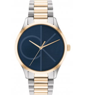 Calvin Klein Γυναικείο Ρολόι Iconic 25200165 Δίχρωμο, Ατσάλινο Μπρασελέ, Μπλε Καντράν 40 mm