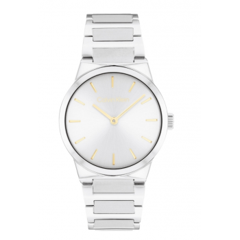 Calvin Klein Γυναικείο Ρολόι 25100076 Quartz 36mm με Ασημί Καντράν & Ασημί Ανοξείδωτο Ατσάλινο Μπρασελέ Calvin Klein Γυναικείο Ρολόι 25100076 Quartz 36mm με Ασημί Καντράν & Ασημί Ανοξείδωτο Ατσάλινο Μπρασελέ