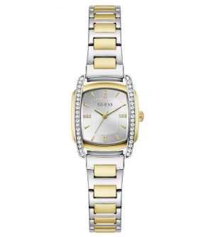 Guess Etta Crystals GW1096L3 Γυναικείο Ρολόι Quartz με Δίχρωμο Μπρασελέ από Ανοξείδωτο Ατσάλι 25mm