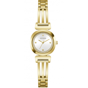 Guess Cecelia Crystals GW1083L2 Γυναικείο Ρολόι Quartz με Χρυσό Ανοξείδωτο Μπρασελέ και Ασημί Καντράν 24mm Guess Cecelia Crystals GW1083L2 Γυναικείο Ρολόι Quartz με Χρυσό Ανοξείδωτο Μπρασελέ και Ασημί Καντράν 24mm