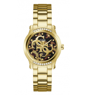 Guess Annette GW1105L2 Γυναικείο Ρολόι Quartz 36mm με Ανοξείδωτο Ατσάλι και Καφέ Καντράν