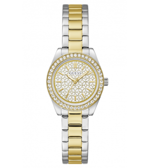GUESS Mini Luna GW1100L3 Γυναικείο Ρολόι Quartz με Δίχρωμο Ατσάλινο Μπρασελέ 30mm