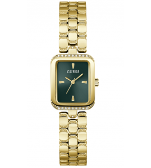 GUESS Isla GW0865L8 Γυναικείο Ρολόι Quartz 22mm με Πράσινο Καντράν και Χρυσό Ατσάλινο Μπρασελέ