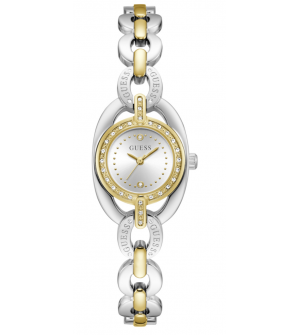 Guess Blair Crystals GW1082L3 Γυναικείο Ρολόι Quartz με Δίχρωμο Ανοξείδωτο Ατσάλι, Ασημί Καντράν 26mm