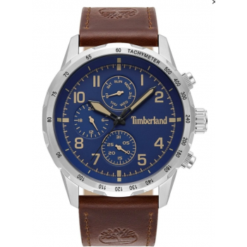 Timberland Campton TDWGF0055401 Ανδρικό Ρολόι Quartz 44mm με Καφέ Δερμάτινο Λουρί και Μπλε Καντράν Timberland Campton TDWGF0055401 Ανδρικό Ρολόι Quartz 44mm με Καφέ Δερμάτινο Λουρί και Μπλε Καντράν