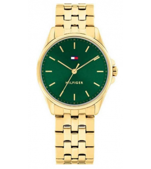 Tommy Hilfiger Jade 1782799 Γυναικείο Ρολόι Μπαταρίας με Χρυσό Μπρασελέ Ανοξείδωτου Ατσαλιού 29mm Πράσινο Καντράν