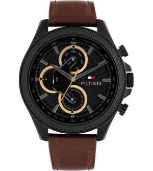 Tommy Hilfiger 1792164 Ρολόι Μπαταρίας με Καφέ Δερμάτινο Λουράκι