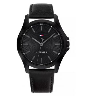 Tommy Hilfiger 1792190 Ρολόι Μπαταρίας με Μαύρο Δερμάτινο Λουράκι