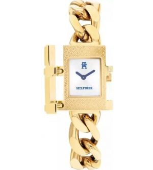 Γυναικείο Ρολόι Tommy Hilfiger TH85 1782823, Quartz, 21mm, Ανοξείδωτο Ατσάλι, Χρυσό Μπρασελέ, Ασημί/Λευκό Καντράν, 3 ATM