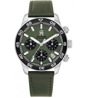 Tommy Hilfiger 1792188 Ρολόι με Πράσινο Δερμάτινο Λουράκι