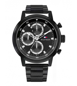 Tommy Hilfiger 1792217 Ανδρικό Ρολόι Μπαταρίας με Μαύρο Μεταλλικό Μπρασελέ
