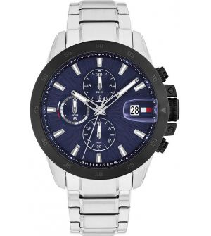 Tommy Hilfiger Jameson Chronograph 1792198 Ανδρικό Ρολόι, Μπλε Καντράν, Ανοξείδωτο Ατσάλι, 43mm, Quartz