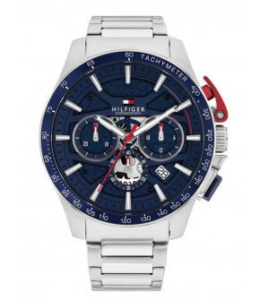 Tommy Hilfiger 1792261 Ανδρικό Ρολόι Μπαταρίας με Ασημί Μεταλλικό Μπρασελέ