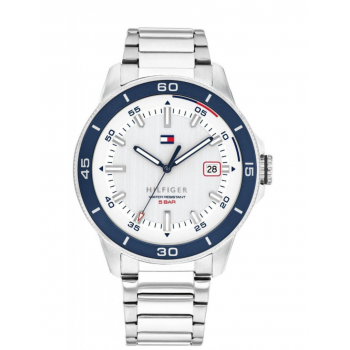 Tommy Hilfiger Ανδρικό Ρολόι Remy 1792227 Ανοξείδωτο Ατσάλι, Λευκό Καντράν, Μπρασελέ Tommy Hilfiger Ανδρικό Ρολόι Remy 1792227 Ανοξείδωτο Ατσάλι, Λευκό Καντράν, Μπρασελέ