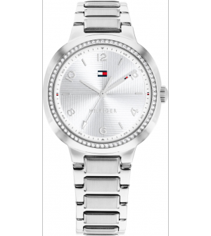 Γυναικείο Ρολόι Tommy Hilfiger Savannah 1782899, Quartz, 32mm, Ανοξείδωτο Μπρασελέ Ασημί, Ασημί Καντράν, Στεφάνη με Λευκά Κρύσταλλα, 3 ATM