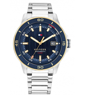 Tommy Hilfiger Ανδρικό Ρολόι Remy 1792229 Ανοξείδωτο Ατσάλι, Μπλε Καντράν, Μπρασελέ