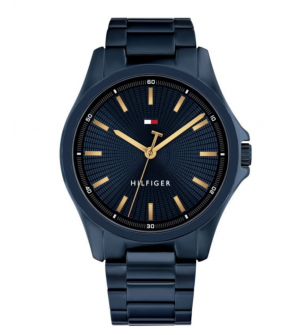 Tommy Hilfiger Ανδρικό Ρολόι Bruce 1710742, Ανοξείδωτο Ατσάλι, Μπλε Μπρασελέ & Καντράν, Quartz, 43mm