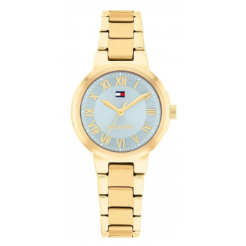 Tommy Hilfiger Γυναικείο Ρολόι Becca 1782904, Ανοξείδωτο Ατσάλι, Χρυσό Μπρασελέ, Μπλε Sunray Καντράν, Quartz, 28mm Tommy Hilfiger Γυναικείο Ρολόι Becca 1782904, Ανοξείδωτο Ατσάλι, Χρυσό Μπρασελέ, Μπλε Sunray Καντράν, Quartz, 28mm