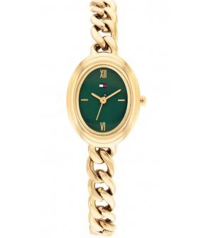 Tommy Hilfiger Γυναικείο Ρολόι Demi 1782877, Χρυσό Ανοξείδωτο Ατσάλι, Πράσινο Καντράν, Quartz, 22mm