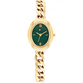 Tommy Hilfiger Γυναικείο Ρολόι Demi 1782877, Χρυσό Ανοξείδωτο Ατσάλι, Πράσινο Καντράν, Quartz, 22mm Tommy Hilfiger Γυναικείο Ρολόι Demi 1782877, Χρυσό Ανοξείδωτο Ατσάλι, Πράσινο Καντράν, Quartz, 22mm