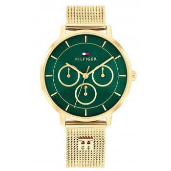 Tommy Hilfiger Γυναικείο Ρολόι Tea 1782880, Ανοξείδωτο Ατσάλι, Χρυσό Milanese Μπρασελέ, Πράσινο Καντράν, Quartz, 36mm Tommy Hilfiger Γυναικείο Ρολόι Tea 1782880, Ανοξείδωτο Ατσάλι, Χρυσό Milanese Μπρασελέ, Πράσινο Καντράν, Quartz, 36mm