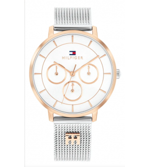 Tommy Hilfiger Γυναικείο Ρολόι Tea 1782879, Ανοξείδωτο Ατσάλι, Ασημί Milanese Μπρασελέ, Ασημί Καντράν, Quartz, 36mm