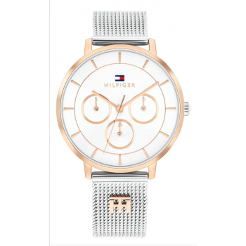Tommy Hilfiger Γυναικείο Ρολόι Tea 1782879, Ανοξείδωτο Ατσάλι, Ασημί Milanese Μπρασελέ, Ασημί Καντράν, Quartz, 36mm Tommy Hilfiger Γυναικείο Ρολόι Tea 1782879, Ανοξείδωτο Ατσάλι, Ασημί Milanese Μπρασελέ, Ασημί Καντράν, Quartz, 36mm