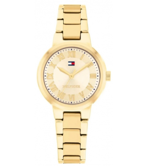 Tommy Hilfiger Γυναικείο Ρολόι Becca 1782905, Ανοξείδωτο Ατσάλι, Χρυσό Μπρασελέ, Σαμπανιζέ Καντράν, Quartz, 28mm