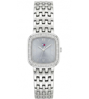 Tommy Hilfiger Abby 1782921 Γυναικείο Ρολόι Μπαταρίας με Ασημί Ατσάλινο Μπρασελέ & Θαλασσί Καντράν 22mm