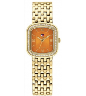 Tommy Hilfiger Abby 1782924 Γυναικείο Ρολόι Quartz με Χρυσό Μπρασελέ και Καφέ/Χάλκινο Καντράν
