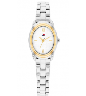 Tommy Hilfiger Demi 1782874 Γυναικείο Ρολόι με Ασημί Μπρασελέ και Λευκό Καντράν