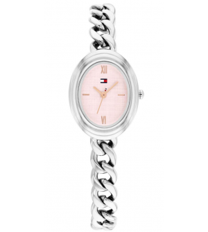 Tommy Hilfiger Demi 1782876 Γυναικείο Ρολόι με Ροζ Καντράν και Ασημί Μπρασελέ