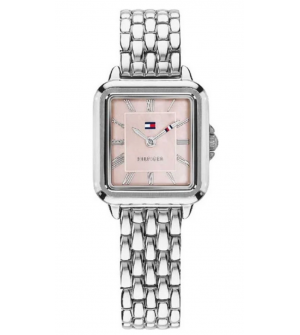 Tommy Hilfiger Mia 1782914 Γυναικείο Ρολόι Quartz με Ασημί Μπρασελέ και Ροζ Καντράν 23mm