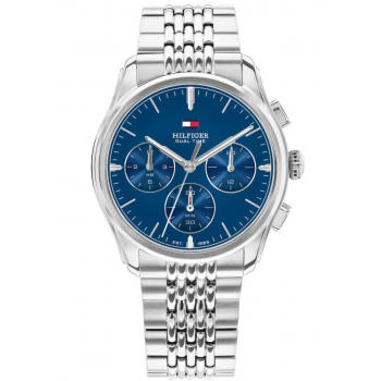 Tommy Hilfiger Empire 1710811 Ανδρικό Ρολόι Χρονογράφος με Διπλή Ώρα, Μπλε Καντράν & Ασημί Μπρασελέ 38mm Tommy Hilfiger Empire 1710811 Ανδρικό Ρολόι Χρονογράφος με Διπλή Ώρα, Μπλε Καντράν & Ασημί Μπρασελέ 38mm