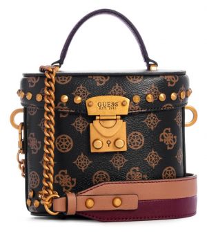 Guess Fynna Γυναικεία Τσάντα Χειρός Καφέ PS899377 