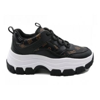GUESS BISUN SNEAKERS WOMEN GUESS ΜΑΥΡΟ- ΜΠΕΖ (FL8BIUFAL12-BROCR)