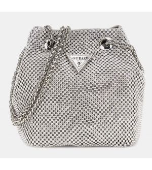 Guess HWRM9205750  Γυναικείο Πουγκί Χειρός Ασημί
