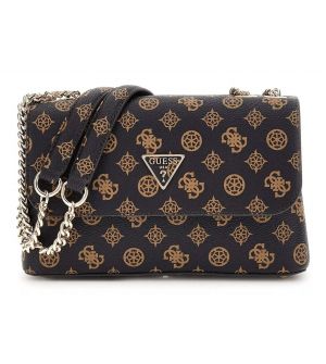 Guess HWEPG951020-MLO Γυναικεία Τσάντα Ώμου Καφέ