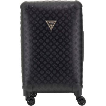 Guess D7452982-BLA Βαλίτσα Ταξιδιού Σκληρή Μαύρη με 4 Ρόδες