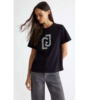 Liu Jo WF4104J5904-N9886 Γυναικείο T-shirt Μαύρο