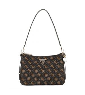 Guess HWEQG951018 BNL Γυναικεία Τσάντα Ώμου Καφέ