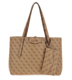 Guess HWEBG839023-LTL Γυναικεία Τσάντα Tote Χειρός Μπεζ