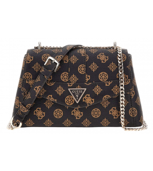 Guess HWPM9521210-MLO Γυναικεία Τσάντα Ώμου Καφέ