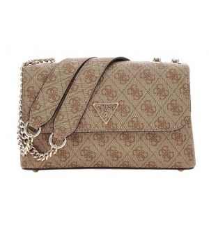 Guess HWESG951020-LTL Γυναικεία Τσάντα Χιαστί Καφέ