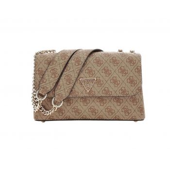 Guess HWESG951020-LTL Γυναικεία Τσάντα Χιαστί Καφέ