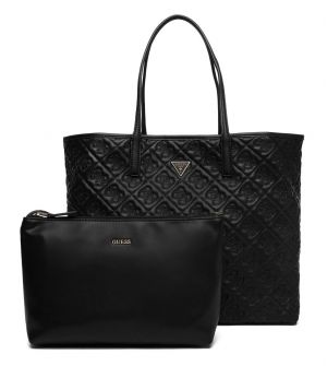Guess Σετ HWQL9658240-BLA Γυναικεία Τσάντα Tote Χειρός Μαύρη