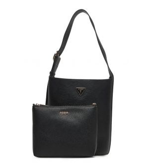 Guess HWBG6974040-BLA Γυναικεία Τσάντα Ώμου Μαύρη Bucket με Ρυθμιζόμενο Ιμάντα