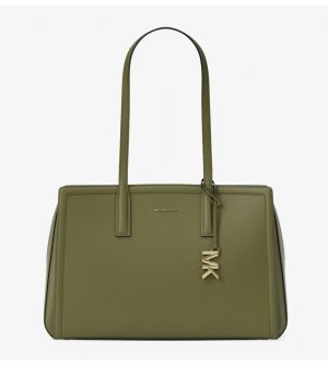 Michael Kors Laila Medium Leather Tote 30S5G9IT2L-6786 Γυναικεία Τσάντα Ώμου Δερμάτινη Safari Green