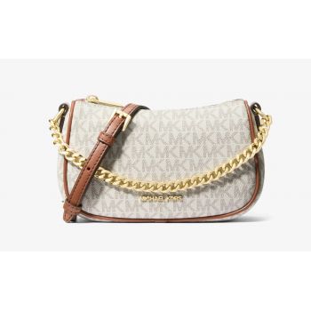 Michael Kors Carmela Small Γυναικεία Τσάντα Χιαστί 35F4G1QC1B-150 Vanilla με Logo & Χρυσές Λεπτομέρειες Michael Kors Carmela Small Γυναικεία Τσάντα Χιαστί 35F4G1QC1B-150 Vanilla με Logo & Χρυσές Λεπτομέρειες